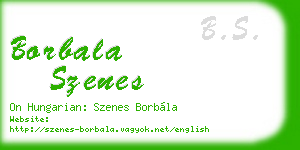 borbala szenes business card