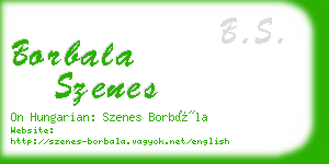 borbala szenes business card